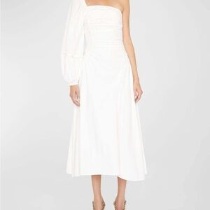 Ulla Johnson Fiorella Elegant White One-Shoulder Dress - Size 6